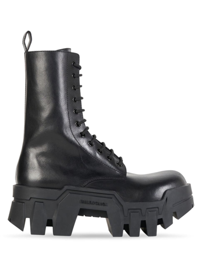 Balenciaga Black Bulldozer Lace-up Boots