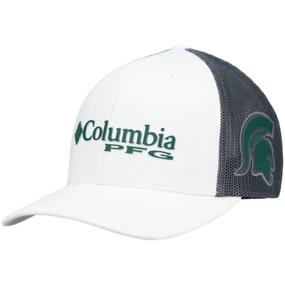 Columbia Men's White Michigan State Spartans Pfg Snapback Adjustable Hat
