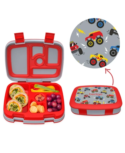 Bentgo Kids Prints Lunch Box - Trucks In Red And Gray