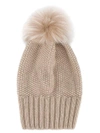 Inverni Fur Pom-pom Slouchy Beanie - 100% Exclusive In Beige