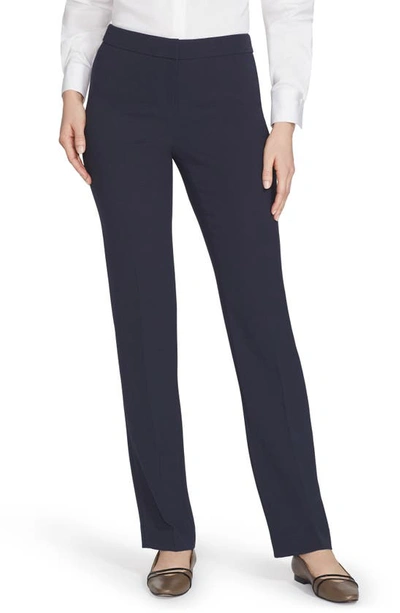 Lafayette 148 Barrow Stretch-wool Pants In Blue