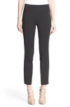 Akris Punto Ferry High-waist Straight-leg Cropped Jersey Pants In Black