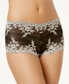 Wacoal Embrace Lace Embroidered Boyshort Underwear Lingerie In Black