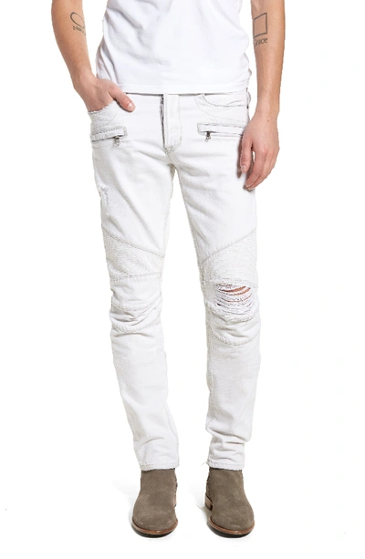 Hudson Men's Blinder Biker Distressed Skinny Jeans, Extracted (white) In Extracted White