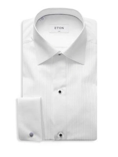 Eton Slim-fit Pleated-bib Formal Shirt In White