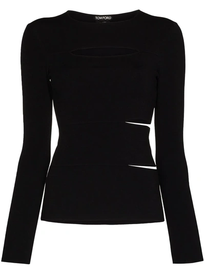 Tom Ford Cut-out Detail Sweater In Black