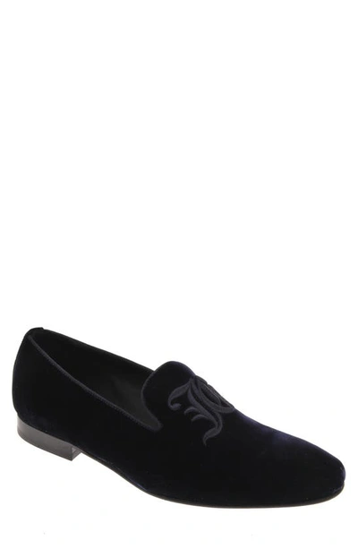 John Galliano Paris John Galliano Logo Loafer In Blue