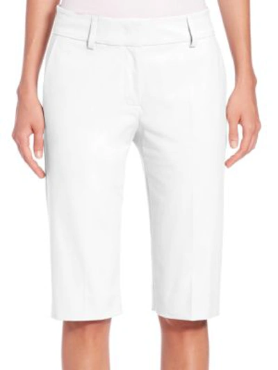 Piazza Sempione Stretch-cotton Walking Shorts In Optical White