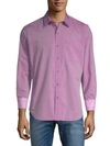 Robert Graham Groves Tailored-fit Shirt In Raspberry