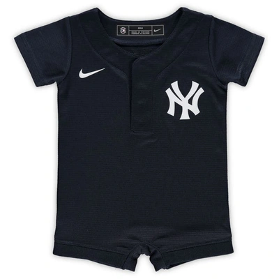 Nike Babies' Newborn And Infant Boys And Girls  Navy New York Yankees Official Jersey Romper