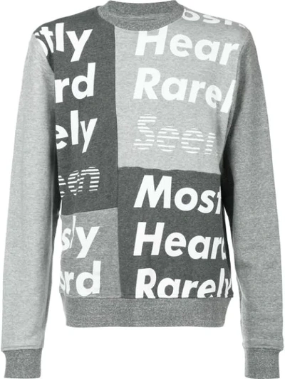 Mostly Heard Rarely Seen Logo Print Sweatshirt In Grey