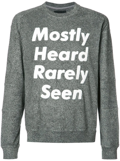Mostly Heard Rarely Seen Logo Print Sweatshirt In Grey