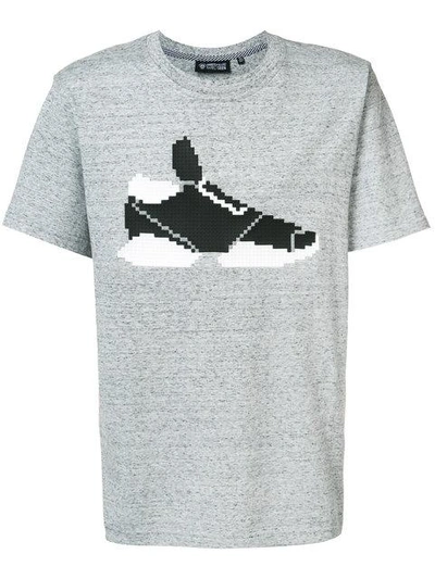 Mostly Heard Rarely Seen 3d 8-bit Sneaker T-shirt, Gray In Grey