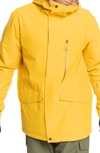 Quiksilver Mission Solid Waterproof Jacket In Golden Rod