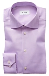 Eton Contemporary-fit Textured Solid Dress Shirt, Raspberry In Lavender