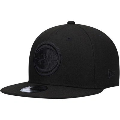 New Era Detroit Pistons Black On Black 9fifty Snapback Hat