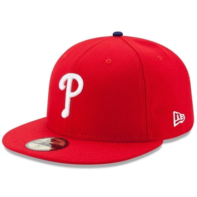 New Era Red Philadelphia Phillies Game Authentic Collection On-field 59fifty Fitted Hat