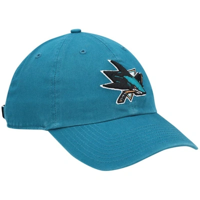 47 ' Teal San Jose Sharks Team Clean Up Adjustable Hat