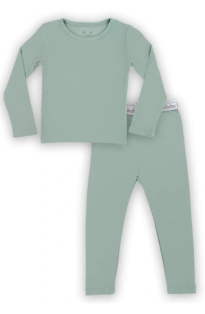 Bellabu Bear Unisex Misty Green Pajama Set - Baby, Little Kid