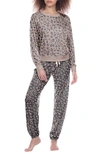 Honeydew Intimates Star Seeker Brushed Jersey Pajamas In Maple Leopard