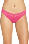 Natori Bliss Perfection Thong In Electric Pink