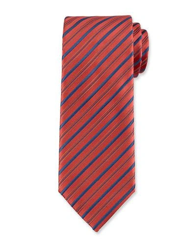 Charvet Assorted Silk Striped Ties In Red/blue