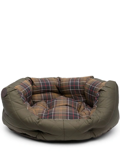 Barbour Check-pattern Cotton Dog Bed In Classic