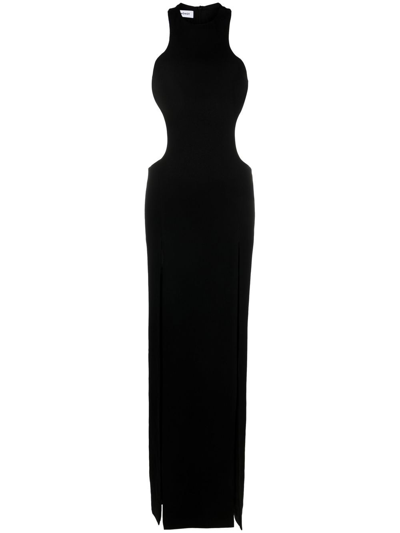 Monot Halter Neck Dress With Back Cutouts Black In Nero