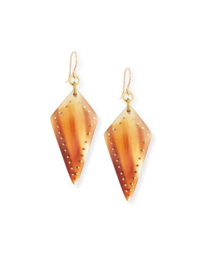 Ashley Pittman Radi Studded Mixed Horn Drop Earrings