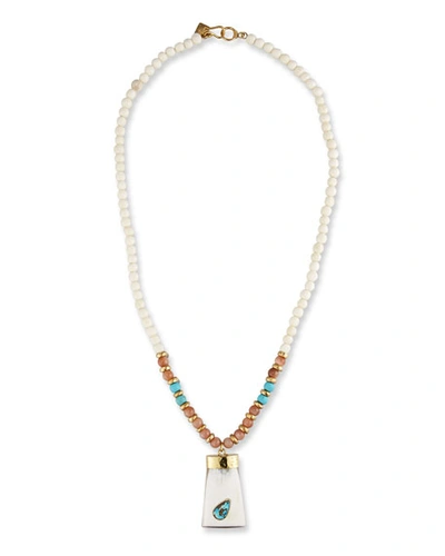 Ashley Pittman Maono Beaded Pendant Necklace, 36" In Multi