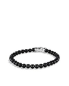 David Yurman Men's Spiritual Beads Bracelet With Silver, 6mm In Silver/black