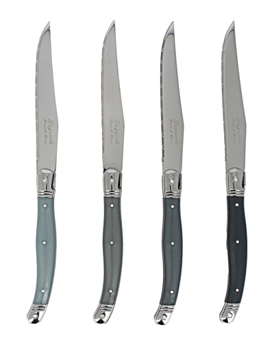 French Home Laguiole Steak Knives, Set Of 4 In Grey