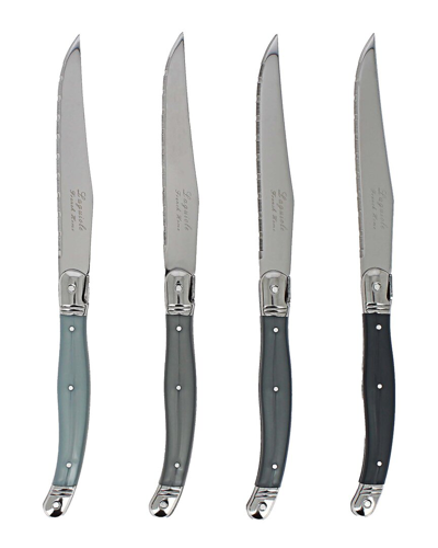 French Home Laguiole Steak Knives, Set Of 4 In Shades Of Gray