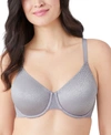 Wacoal Women's Back Appeal Underwire Contour Bra 853303 In Silver Sconce