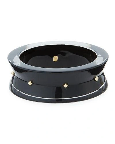 Alexis Bittar Studded Origami Bangle In Black