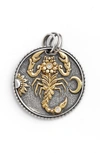 Konstantino Zodiac Diamond, 18k Yellow Gold & Sterling Silver Scorpio Pendant In Silver Gold