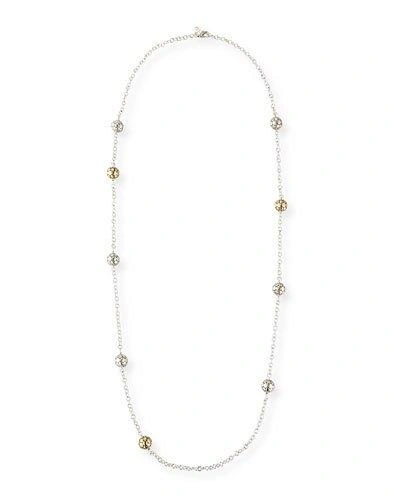 John Hardy Dot Gold & Silver Large Ball Station Necklace, 36" In Silver/gold
