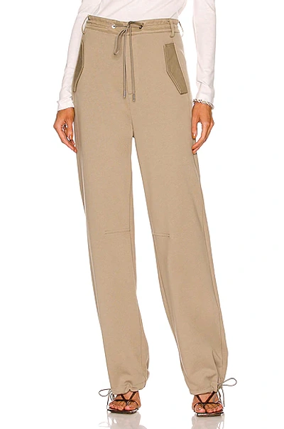 Dion Lee Drawstring Parachute Trousers In Neutrals