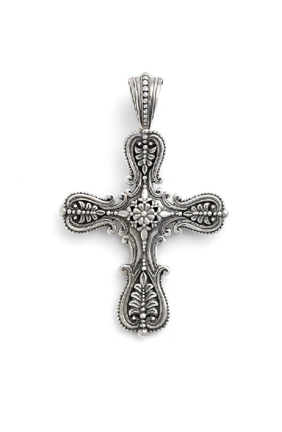 Konstantino Granulated Sterling Silver Cross Pendant