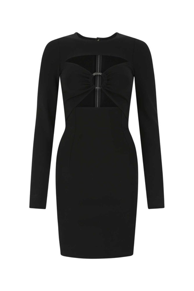 Dolce & Gabbana Long-sleeve Cut-out Mini Dress In Black
