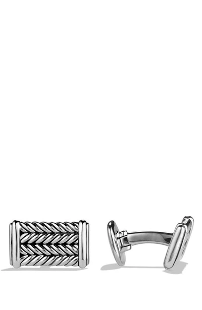 David Yurman Sterling Silver Chevron Cufflinks