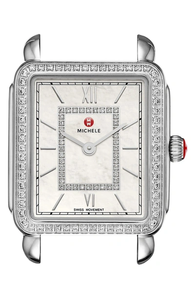 Michele Deco Ii Diamond Dial Watch Case, 26mm X 28mm (nordstrom Exclusive) In Silver