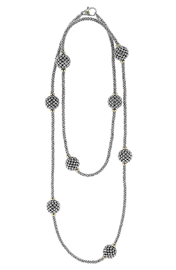 Details about   LAGOS CAVIAR MULTI-SHAPE STATION NECKLACE 925 STERLING SILVER SOLD OUT BNWT $450