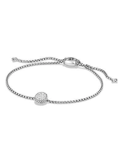 David Yurman Petite Ch&acirc;telaine Bracelet With Diamonds In White/silver