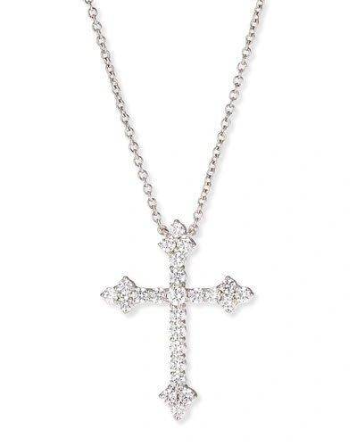Fantasia By Deserio 2.25 Tcw Large Cz Cross Pendant Necklace In Clear
