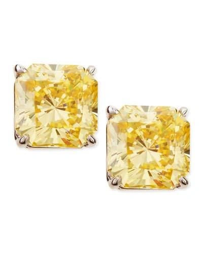 Fantasia By Deserio 5.0 Tcw Canary Cubic Zirconia Stud Earrings In Yellow