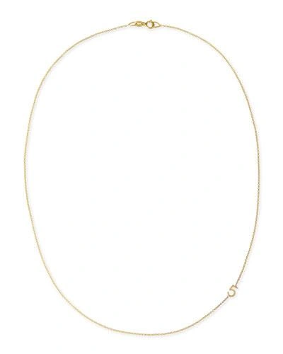 Maya Brenner Designs Mini Number Necklace, Yellow Gold