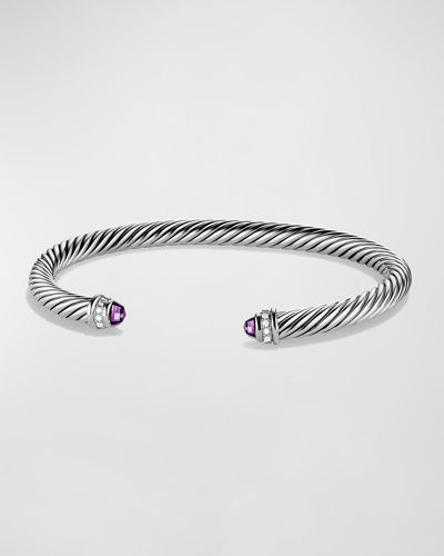 David Yurman Women's Cable Classics Bracelet With Gemstone & Diamonds/5mm In Black Onyx