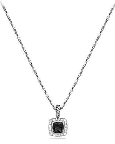 David Yurman Albion Necklace With Onyx And Diamonds In Silver