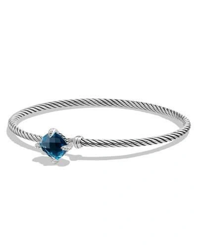 David Yurman Chatelaine Bracelet With Hampton Blue Topaz And Diamonds